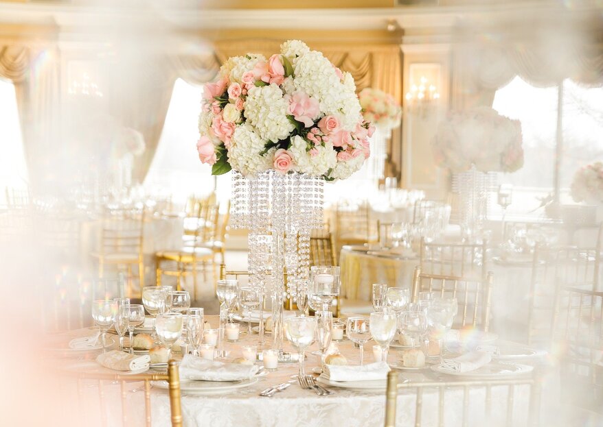 Dekoracje sali weselnej w stylu glamour